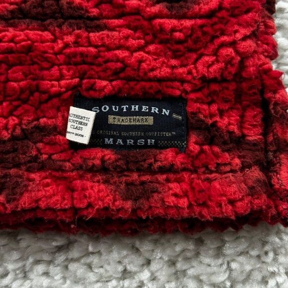 Southern Marsh 1/4 Zip Appalachian Peak Red Aztec Sherpa Pullover - Picture 5 of 7
